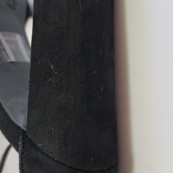 Fashion Nova high block heel platform 7.5 womens black brushed textile - Picture 7 of 11